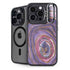 Lilac Watercolor Geode iPhone 14 Pro Kickstand Case